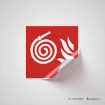 Cartello manichetta antincendio scollegata F019