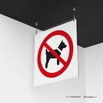 Cartello vietato l'accesso ai cani P021