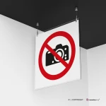 Cartello vietato scattare fotografie P029