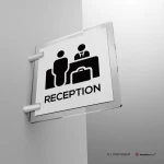 Cartello reception hotel