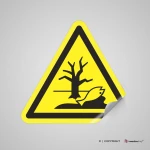 Cartello di pericolo attenzione sostanza o miscela che può causare pericolo ambientale W072