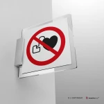 Cartello vietato l'accesso ai portatori di pacemaker P007