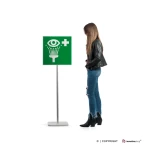 Cartello stazione lavaocchi E011