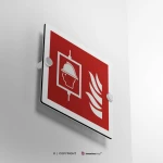 Cartello ascensore antincendio F017