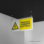 Cartello pericolo corrente elettrica mod. 2:1