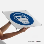 Cartello protezione delle vie respiratorie obbligatoria M017