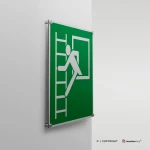 Cartello finestra con scala d'emergenza E016