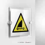 Cartello di pericolo attenzione sand yachting W059