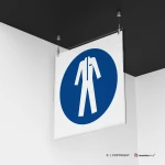 Cartello obbligatorio indossare indumenti protettivi M010