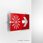 Cartello allarme con freccia antincendio mod. 2:1