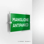 Cartello maniglione antipanico mod. 2:1