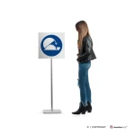 Cartello obbligo di usare la protezione regolabile della sega circolare da banco M031