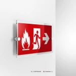 Cartello uscita d'emergenza antincendio mod. 2:1