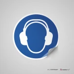 Cartello obbligo di indossare la cuffia antirumore M003