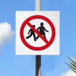 Cartello divieto di accesso ai bambini P036