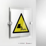 Cartello di pericolo attenzione deflusso acque reflue W055