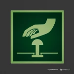 Cartello pulsante d'emergenza E020