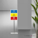 Cartello quadro elettrico, qui non usare acqua mod. verticale