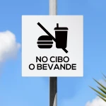 Cartello no cibo o bevande