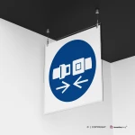 Cartello obbligatorio agganciare le cinture di sicurezza M020