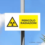 Cartello pericolo radiazioni mod. 2:1