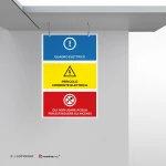 Cartello quadro elettrico, qui non usare acqua mod. verticale