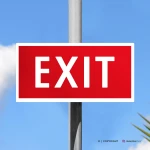 Cartello EXIT antincendio mod. 2:1