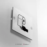 Cartello carta mani bagno