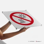 Cartello non esporre a luce solare diretta o superfici calde P068