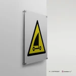 Cartello di pericolo attenzione sand yachting W059