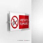 Cartello vietato fumare mod. 2:1