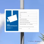 Cartello area videosorvegliata con legge Art. 13 GDPR mod. orizzontale