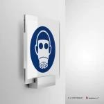 Cartello protezione delle vie respiratorie obbligatoria M017