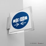 Cartello obbligatorio agganciare le cinture di sicurezza M020