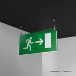 Cartello uscita porta d'emergenza mod. 2:1