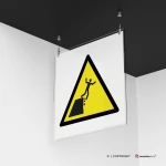 Cartello di pericolo attenzione bordo della scogliera instabile W052