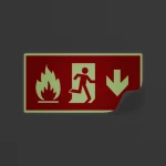 Cartello uscita d'emergenza antincendio mod. 2:1