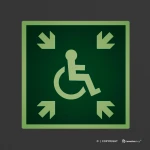 Cartello rifugio temporaneo d'emergenza disabili E024