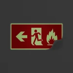 Cartello uscita d'emergenza antincendio mod. 2:1