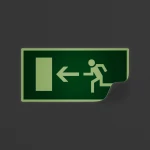 Cartello uscita porta d'emergenza mod. 2:1