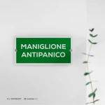 Cartello maniglione antipanico mod. 2:1