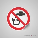 Cartello acqua non potabile P005