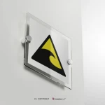 Cartello attenzione zona pericolo tsunami W056