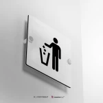 Cartello cestino per i rifiuti
