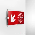 Cartello allarme con freccia antincendio mod. 2:1