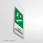 Cartello scale d'emergenza con testo mod. verticale