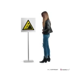 Cartello di pericolo attenzione zona di frane e smottamenti W078