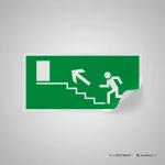 Cartello uscita scale d'emergenza mod. 2:1