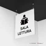 Cartello sala lettura