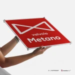 Cartello valvola metano